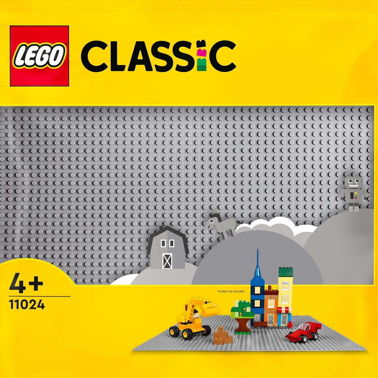 Plaque de construction Lego Classic grise 48x48, panneau de construction 11024