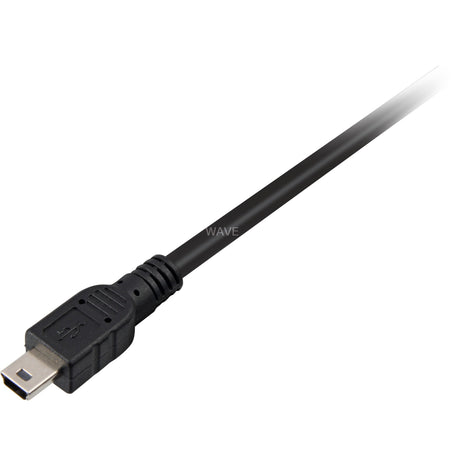 Delock 2x USB-A 2.0 mâle > Câble répartiteur USB mini 5 broches (noir rouge, 1 mètre)