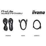 Moniteur Iiyama prolite xub2797hsu-w2 27 (blanc, HDMI, port d'affichage, 2x USB-A, USB-B)