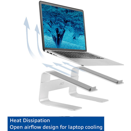 Act connectivité support pour ordinateur portable en aluminium (aluminium)