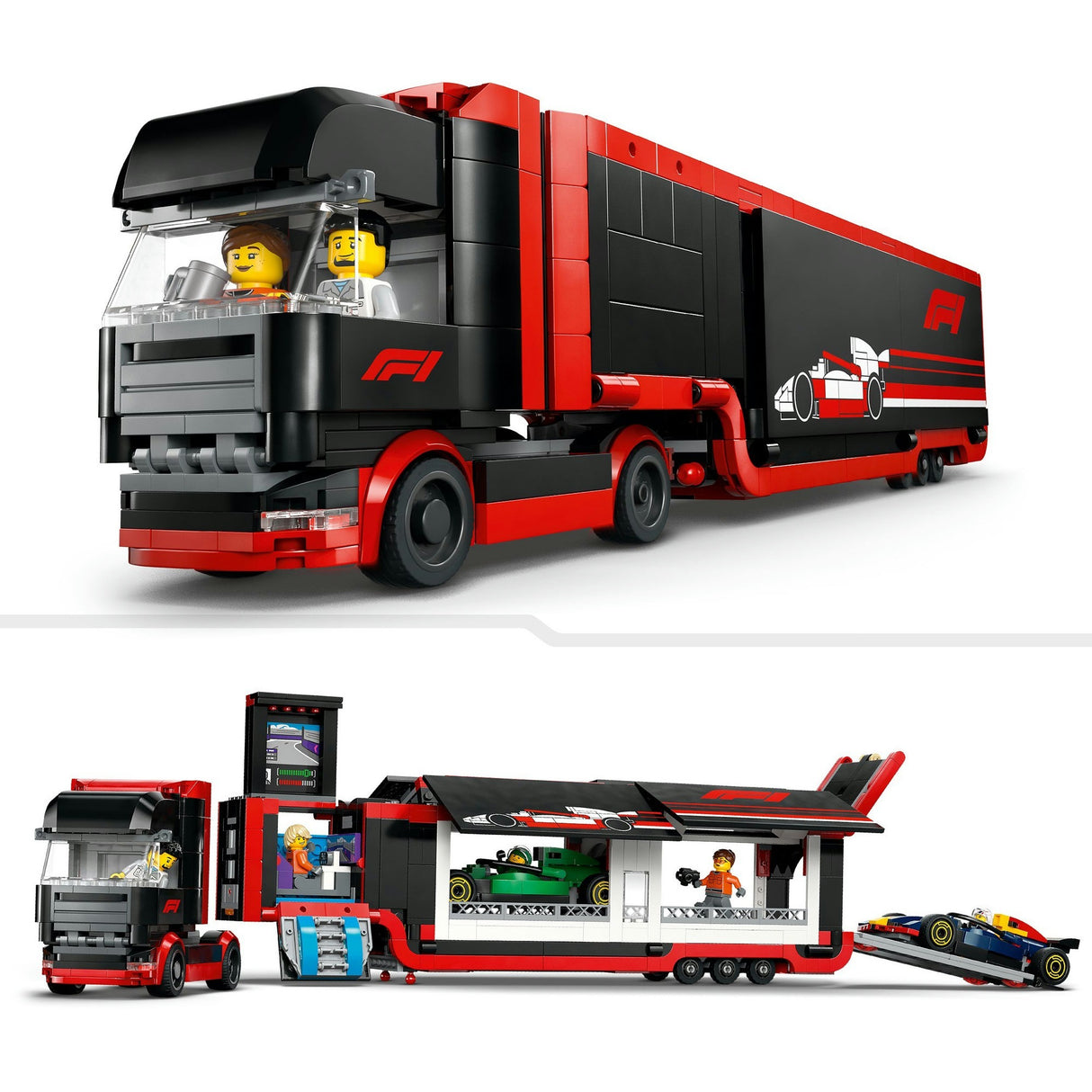 Lego city 60445 camion f1 avec voitures rb20 et amr24 f1