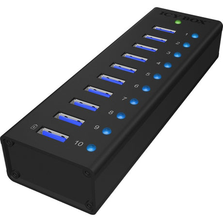 Icy box ib-ac6110 Hub USB (noir, 10x ports USB 3.0)