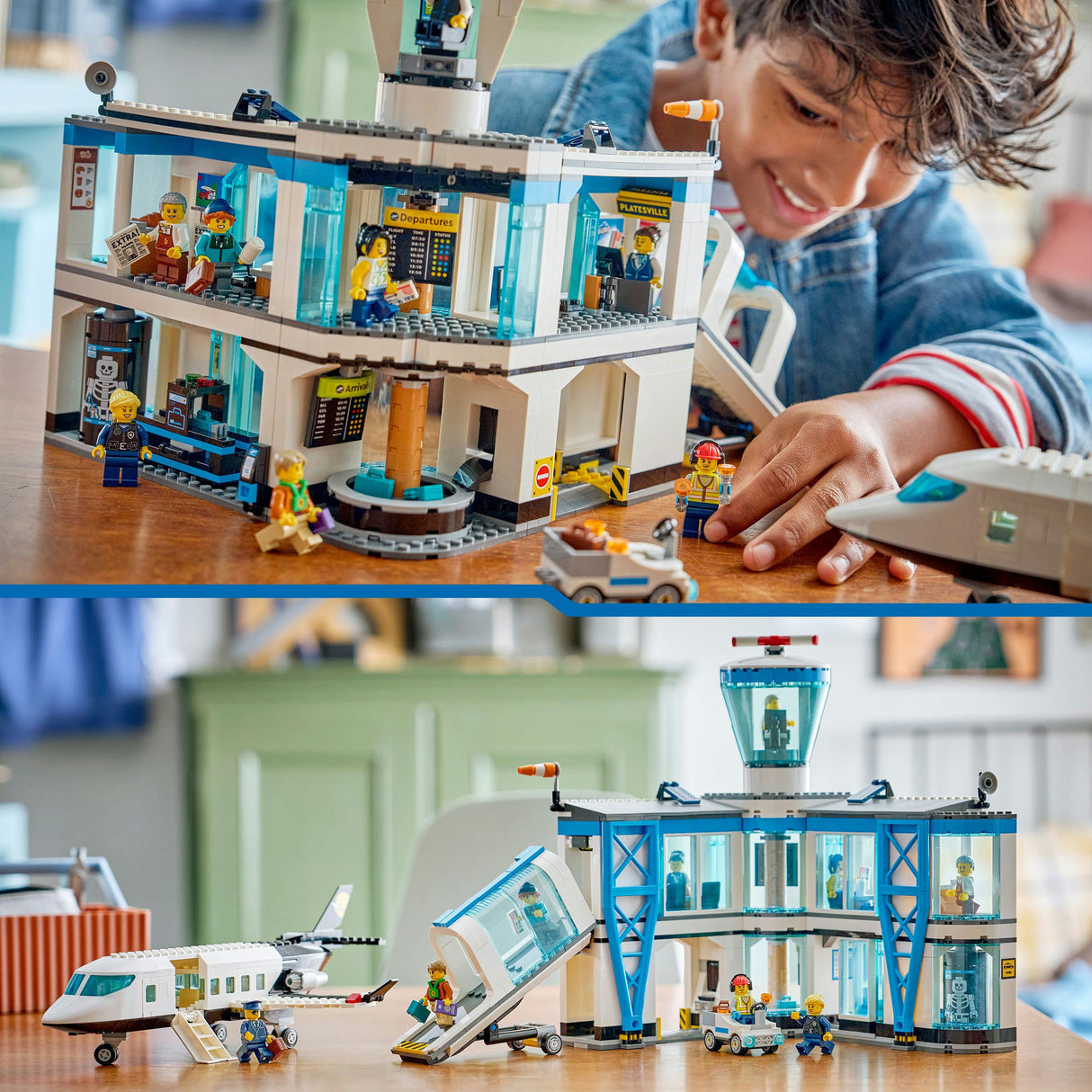 Lego city - aéroport avec jouets de construction d'avion (60502)