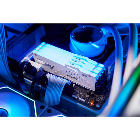 Kingston Fury 16 Go de RAM DDR5-5600 (blanc, KF556C40BWA-16, Beast RGB, XMP)