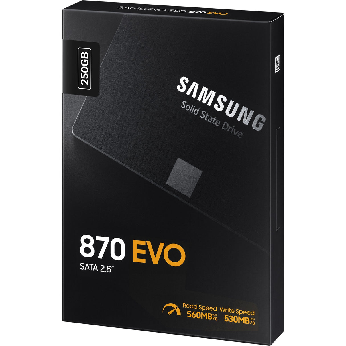 Samsung mz-77e250b 870 evo ssd, 250b, 2.5, sata-3 6 gbps, 3d v-nand, 512 mo ddr4, 560 550 mo s