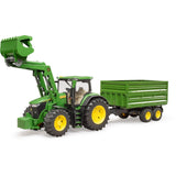 Tracteur Bruder John Deere 7R 350 avec remorque