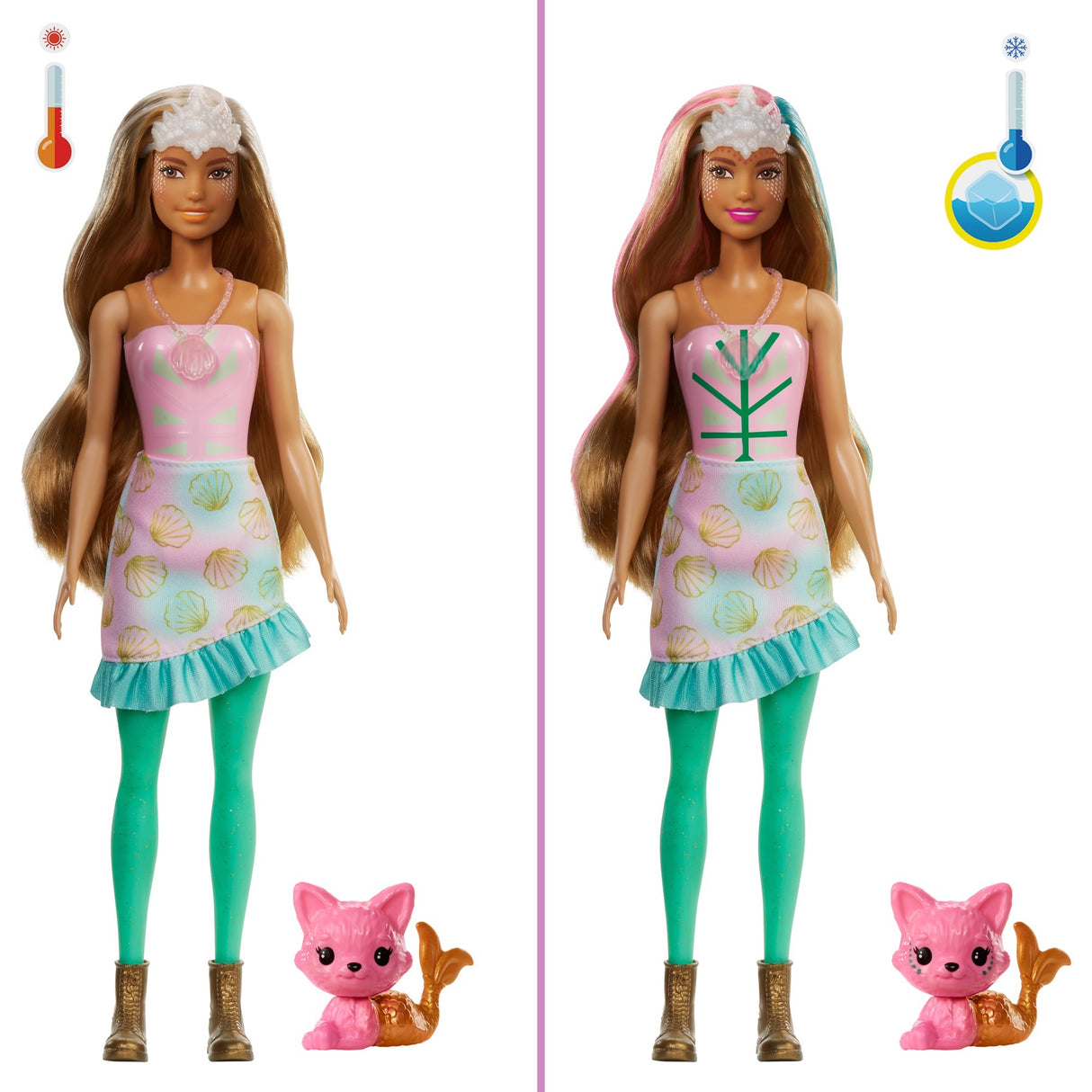 Couleur de Mattel révéler la sirène de la mode fantastique