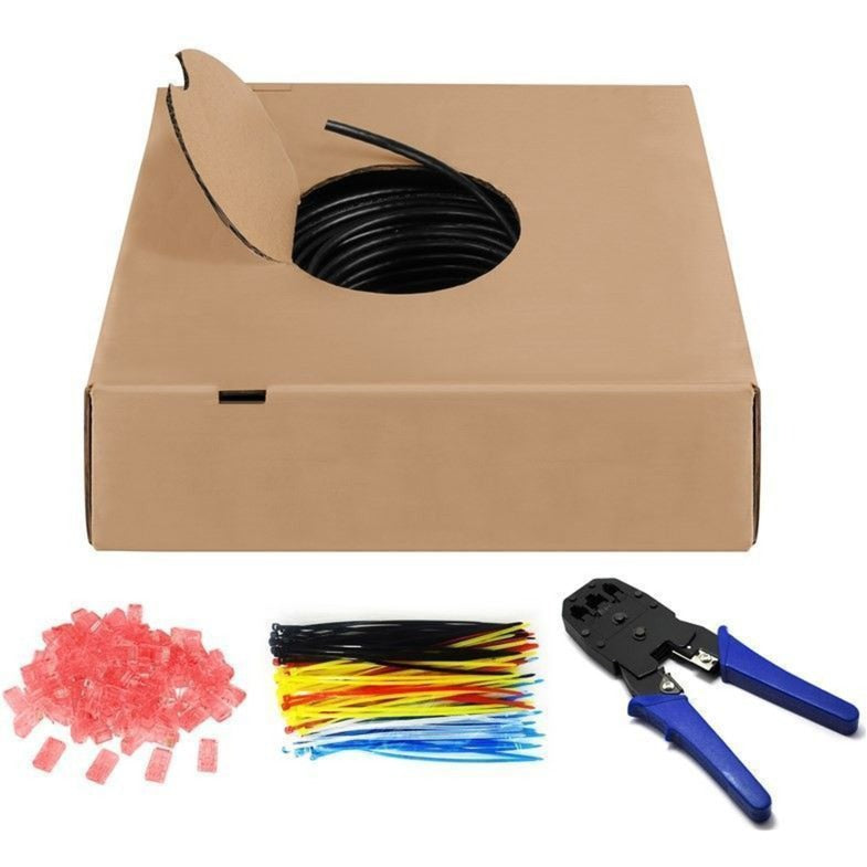 Câble réseau Goobay cat.6 u utp, extérieur (noir, 100 mètres)