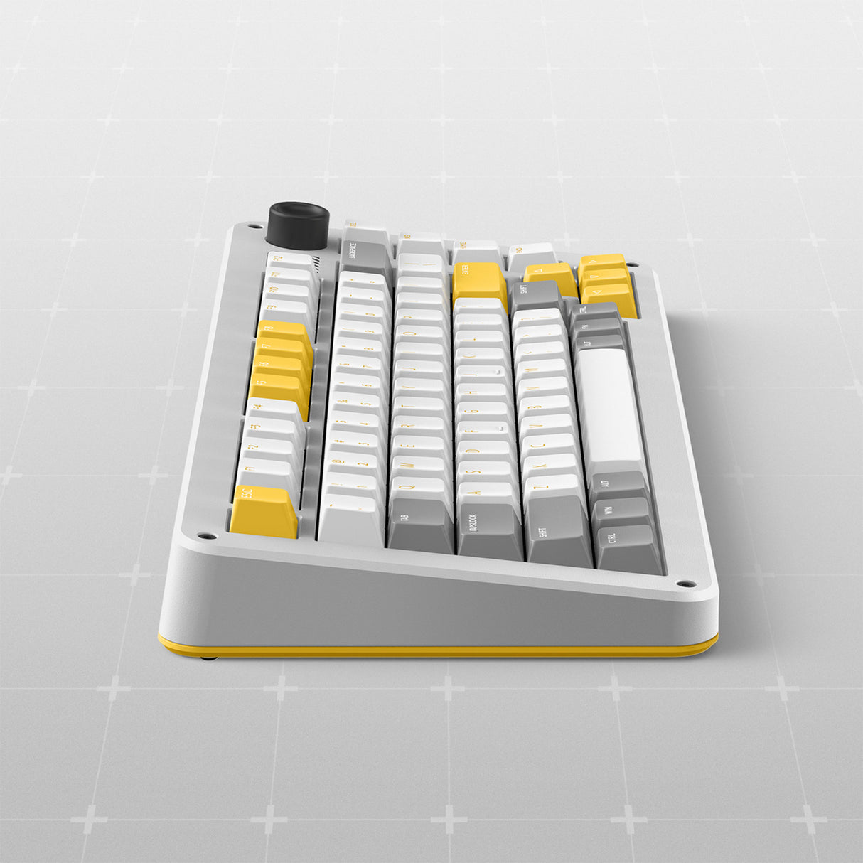 Clavier mécanique sans fil Ty iquunix zx75 gravi wave (gris, disposition américaine (qwer), rouge gateron, 75 %, LED RVB, remplaçable à chaud, pbt double prise, 2,4 GHz | Bluetooth 5.1 | USB-C)
