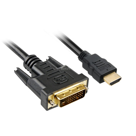 Adaptateur Sharkoon HDMI > DVI-D (noir, 2 mètres, dual-link)