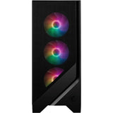 Boîtier tour midi MSI Mag Forge 120A Airflow (noir | 2x USB-A | RVB | Verre trempé)