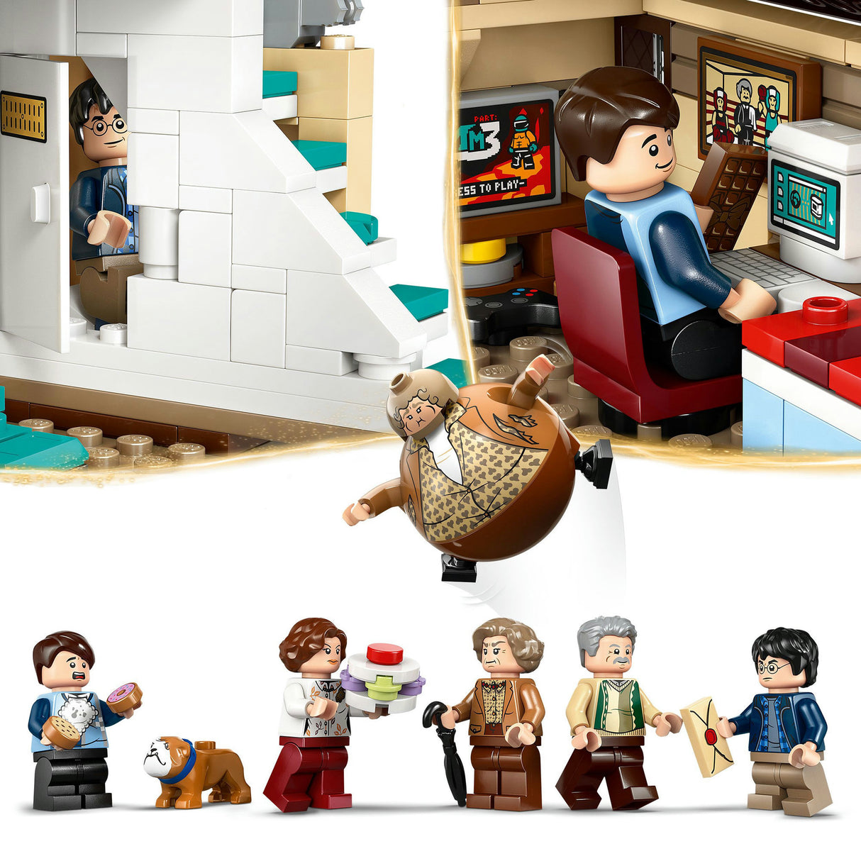 Lego Harry Potter Privet Drive : Kit de construction La visite de tante Margot - 76451