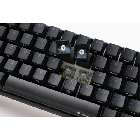 Clavier mécanique mini RVB classique Ducky One 3 (noir, disposition américaine (qwerty), rouge silencieux Cherry MX, 60 %, LED RVB, pbt double-shot, remplaçable à chaud, mécanique charlatan)