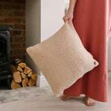 Coussin chauffant sans fil Cosy una Woolly 45 x 45 cm (beige clair, power bank 5000 mah)