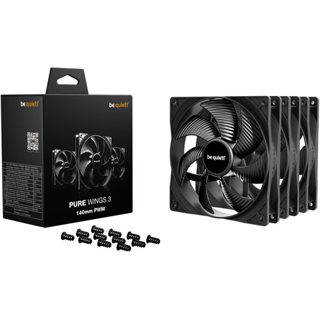 Soyez silencieux! pure ailes 3 ventilateurs de boîtier (noir, 3 pièces, 140 x 140 x 25 mm, pwm)