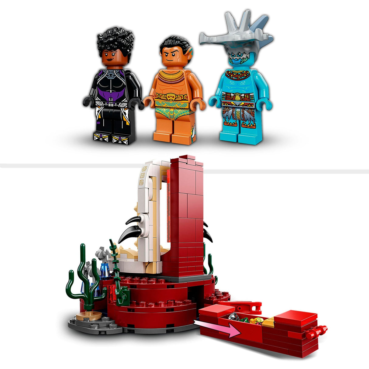 Lego Marvel - Jouet de construction de la salle du trône du roi Namor (76213)