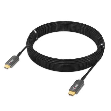 Club 3D Câble unidirectionnel certifié AOC HDMI 2.1 ultra haut débit mâle-mâle (noir, 10 mètres, 4K 120 Hz, 8K 60 Hz, 48 Gbit/s)