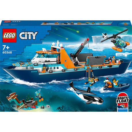 Lego city - jouet de construction d'un navire de recherche polaire (60368)
