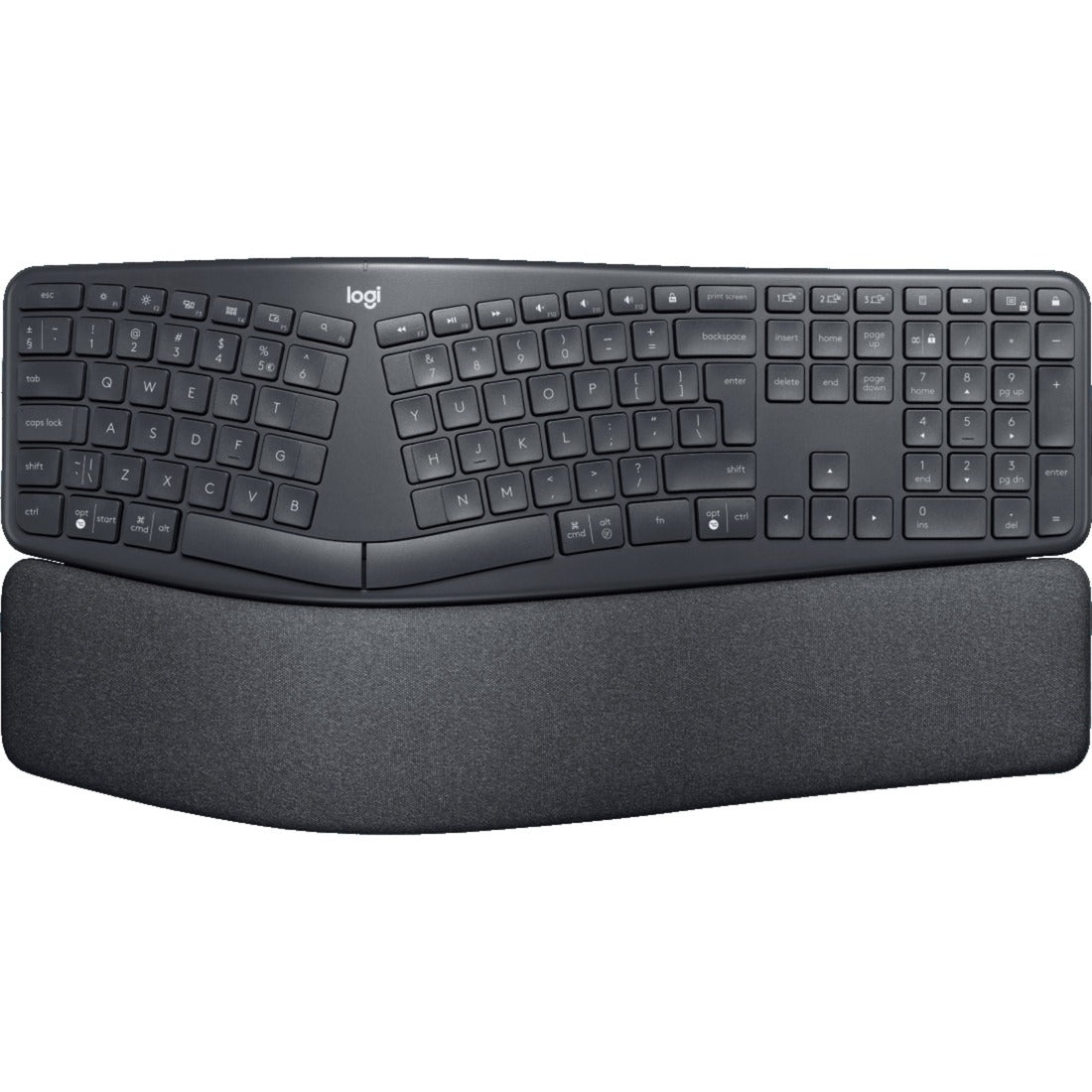 Clavier ergonomique Logitech k860 (noir, 100 %, Bluetooth, iso international américain)