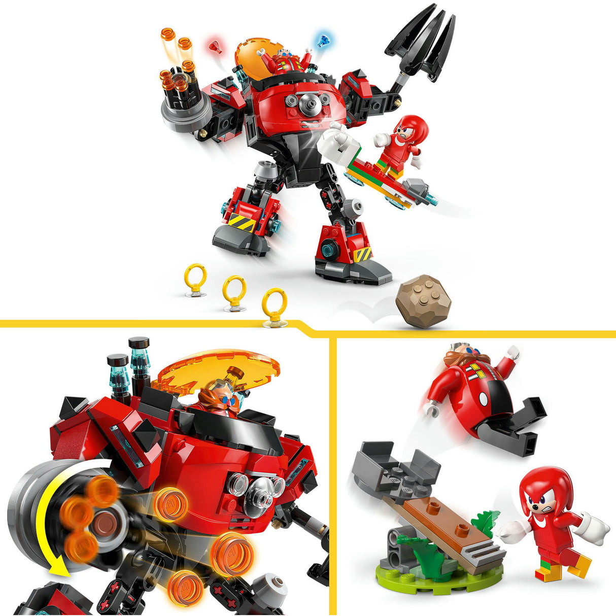 Lego Sonic 77005 Knuckles contre le robot broyeur d'œufs Dr. Eggman