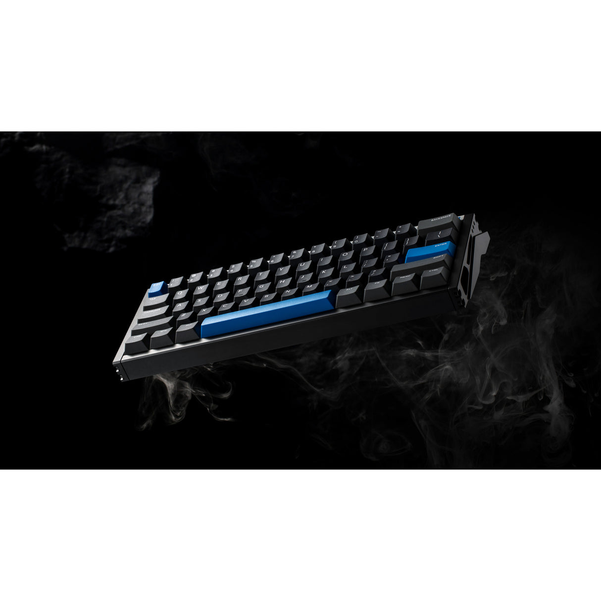 Clavier de jeu à commutateur magnétique Iqunix ez60 (noir, disposition américaine (qwerty), gateron star trail, 60%, RVB, touches pbt double shot)