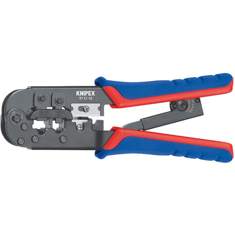 Knipex pince à sertir pour fiches western brunies avec poignées multi-composants 190 mm - 975110