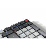 Cherry kw 550 mx lp, clavier (noir, disposition américaine, mx low profile 2.0 ivoire, 96%, led blanche, touches pbt)