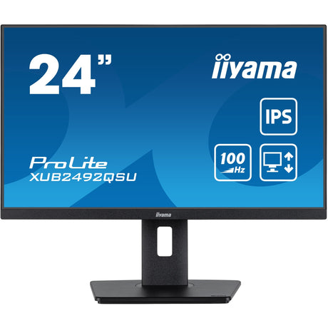 Moniteur Iiyama prolite xub2492qsu-b1 23,8 (noir (mat), HDMI, port d'affichage, 3x USB-A, USB-C)