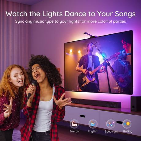 Govee H6199 DreamView T1 TV rétroéclairage éclairage d'ambiance (5 mètres, RGBIC, WiFi, Bluetooth, pour téléviseurs 75 - 85 pouces)