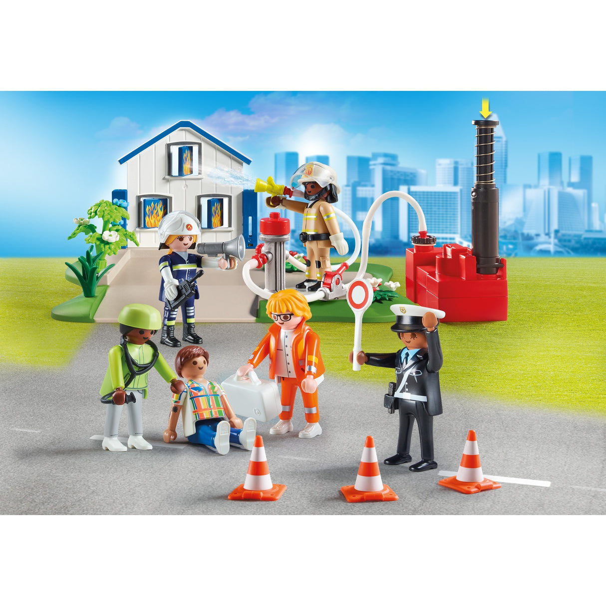 Figurines Playmobil - mes figurines : jouets de construction mission de sauvetage (70980)