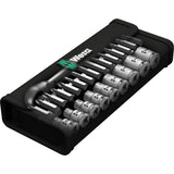 Wera 8100 sa 7 jeu de cliquets métalliques zyklop carré traversant 1 jeu de 4 outils (28 pièces)