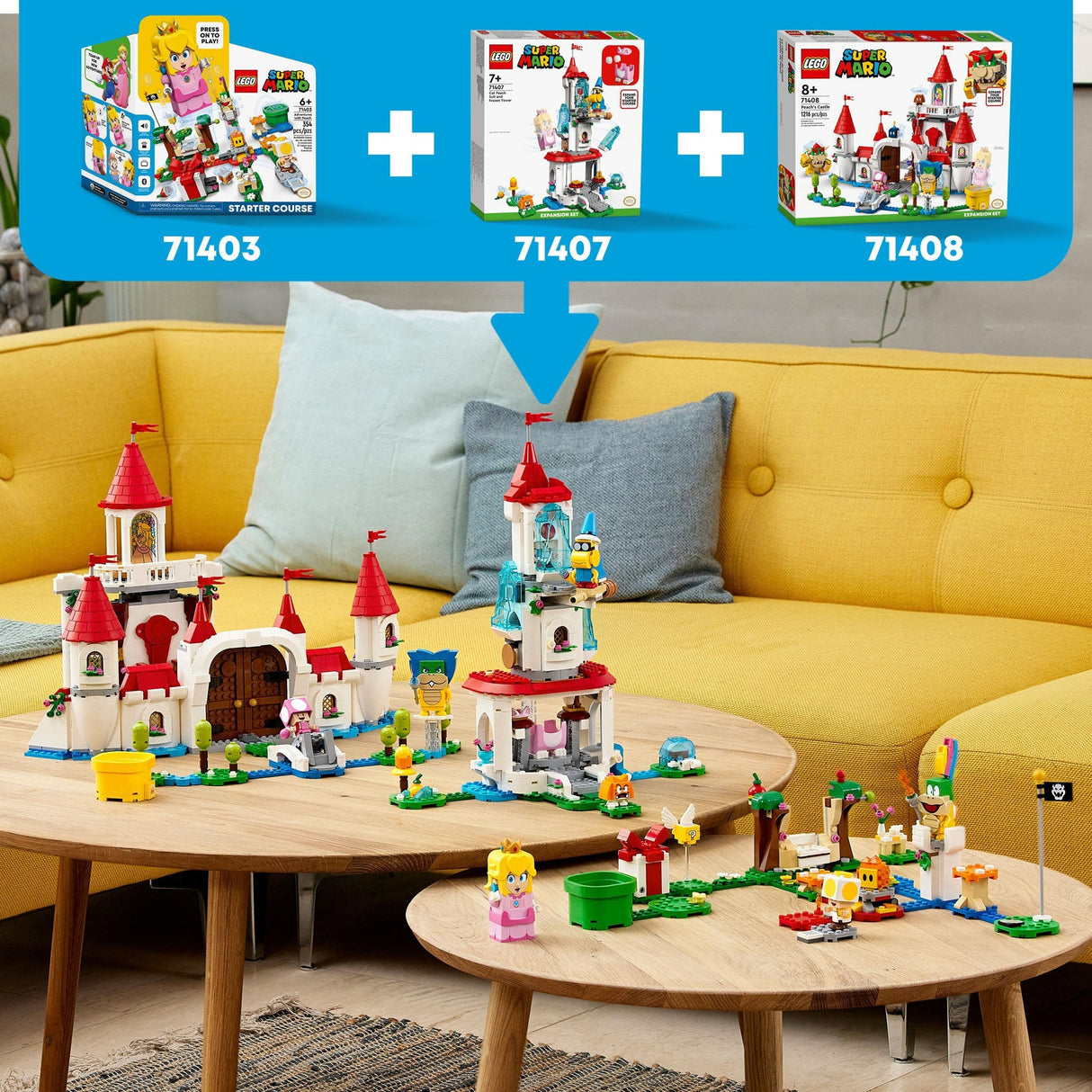 Lego Super Mario - Ensemble d'extension : Jouet de construction du château de Peach (71408)