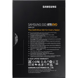 Samsung mz-77e2t0b 870 evo ssd, 2 to, 2.5, sata3, 6 gbps, 3d v-nand, 560 550 mo s, 512 mo ddr4