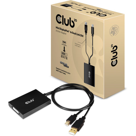 Club 3D mini displayport 1.2 > adaptateur DVI-D double liaison (noir, 0,6 mètre)