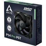 Ventilateur de boîtier Arctic p14 pro pst (noir, 140 x 140 x 27 mm, pwm)