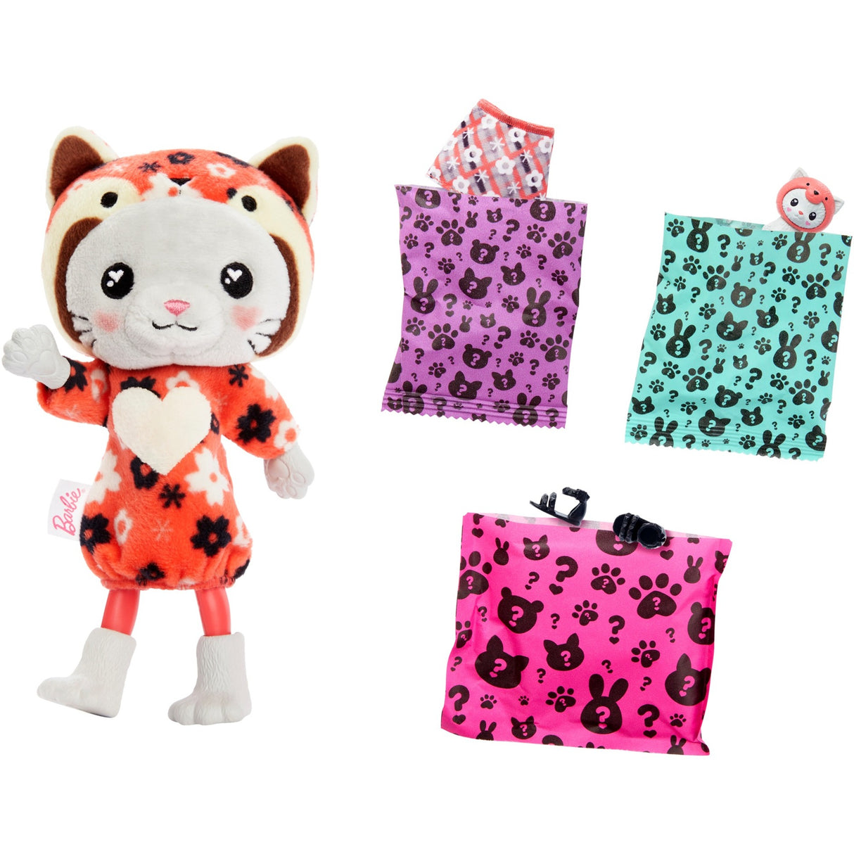 Mattel Cutie Reveal Chelsea Kitten comme un bâtiment rouge