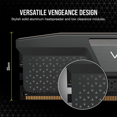 Corsair Vengeance 32 Go DDR5-6000 (2x 16 Go) RAM (noir, cmk32gx5m2b6000c38, xmp 3.0)