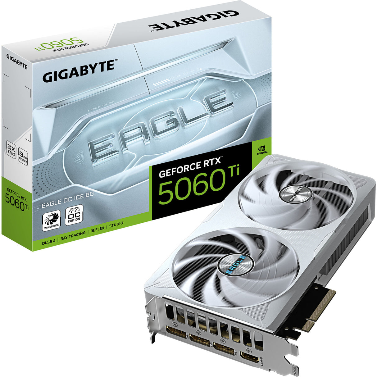 Carte graphique Gigabyte GeForce RTX 5060 Ti Eagle OC Ice 8G (3x Display Port, 1x HDMI)