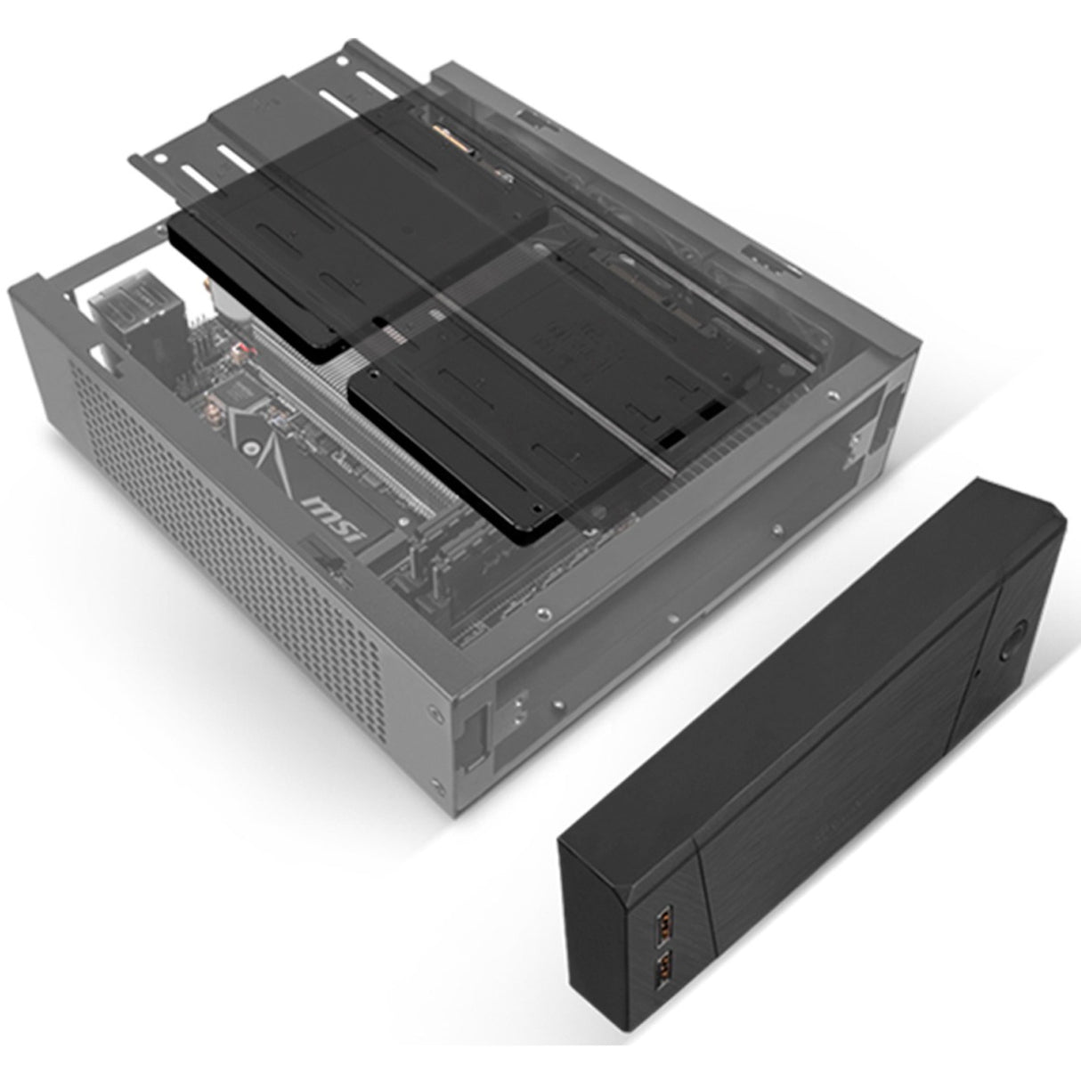 Boîtier htpc Silverstone sst-ml10b (noir | 2x usb-a)
