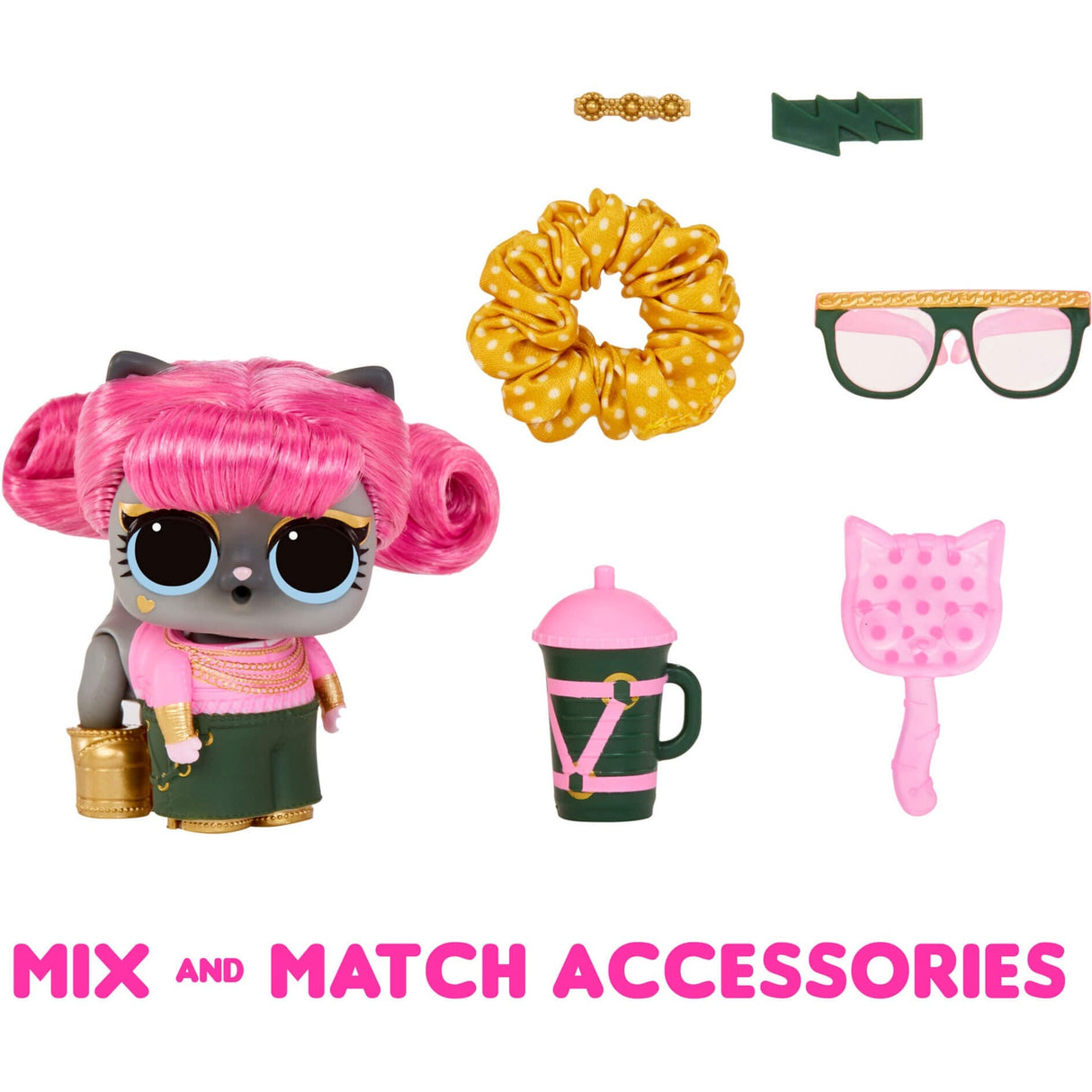 Mga divertissement mdr surprendre! - poupée cheveux cheveux cheveux animaux de compagnie (produit d'assortiment)