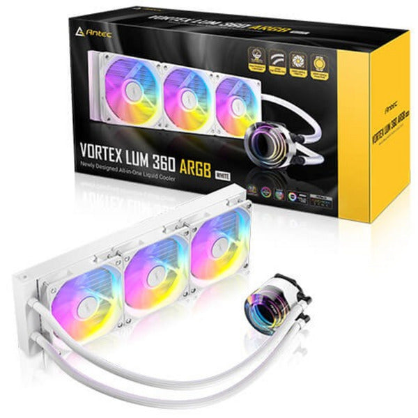 Refroidissement par eau Antec Vortex Lum 360 Arb (blanc, connecteur de ventilateur PWM à 4 broches)