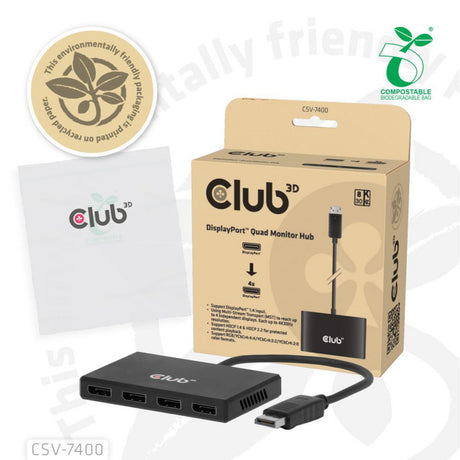 Club 3d displayport splitter (zwart)
