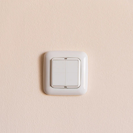 Interrupteur mural Shelly Blu 4 + interrupteur adaptateur Busch-Jaeger (blanc, Bluetooth 4.2)