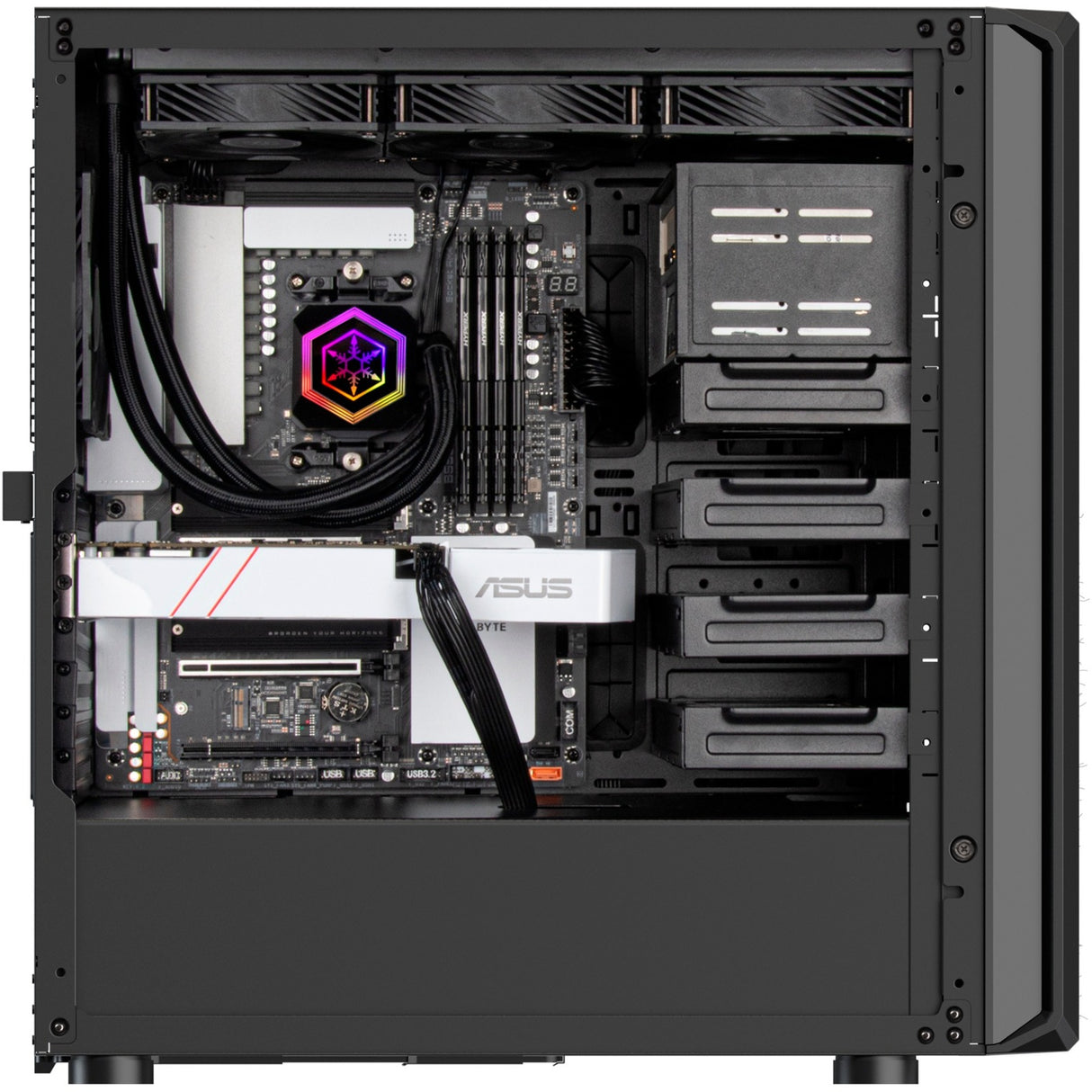 Boîtier tour midi Silverstone sst-sed1-b (noir | 2x USB-A | 1x USB-C)