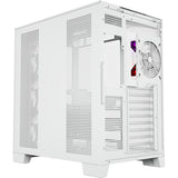 Boîtier tour midi Xyz PC Gear Tesseract A-RGB (blanc | 2x USB-A | 1x USB-C | RVB | Verre trempé)
