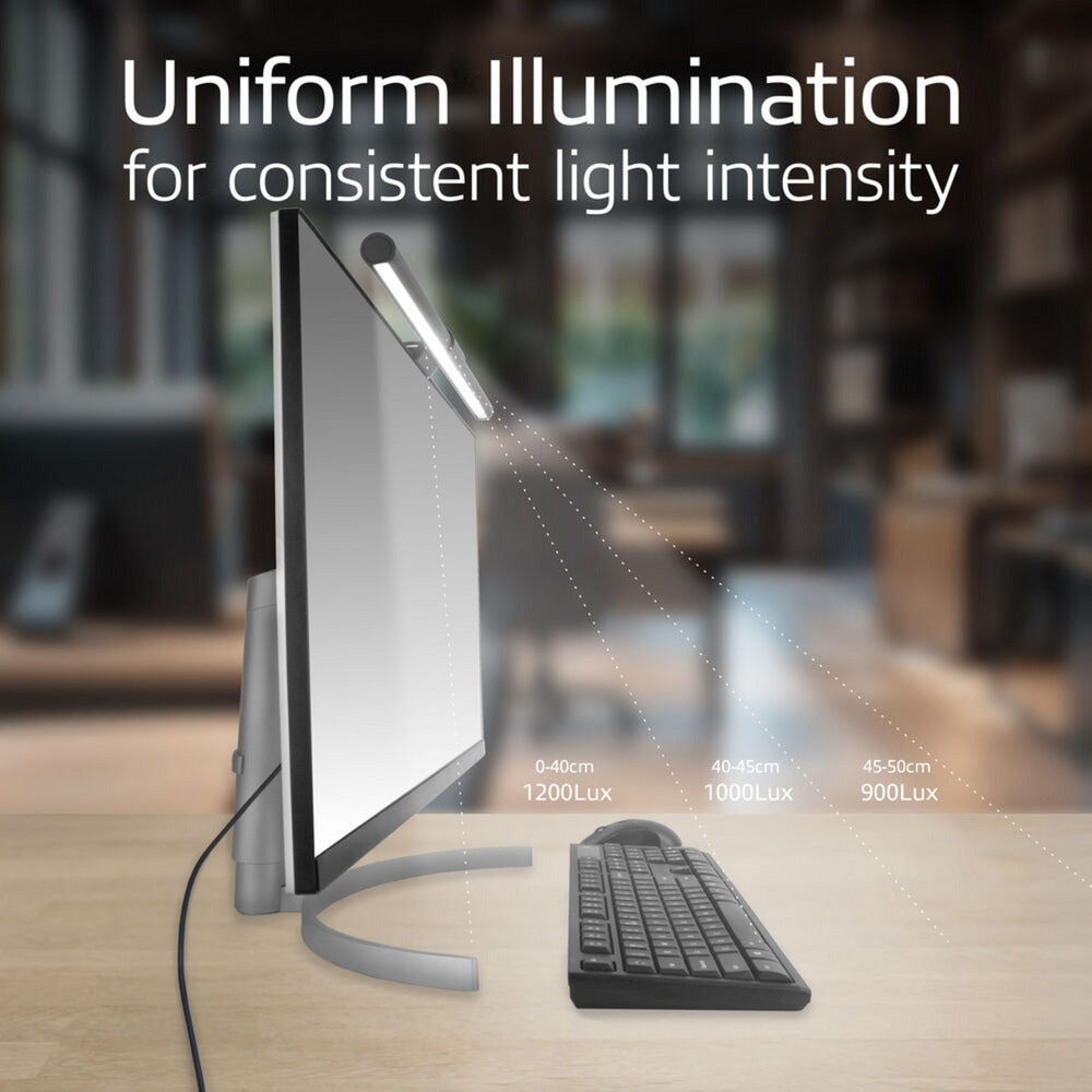 Barre lumineuse LED pour moniteur à intensité variable Act Connectivité Barre LED (noir, alimenté par USB, 3 000 K-6 500 K)