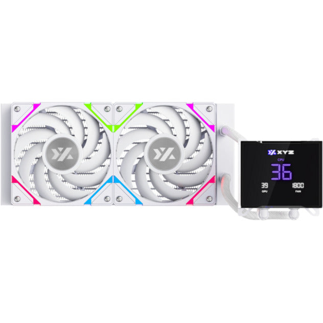 Xyz pc gear hydrotemp aio 240 refroidissement par eau (blanc, argb, pwm)
