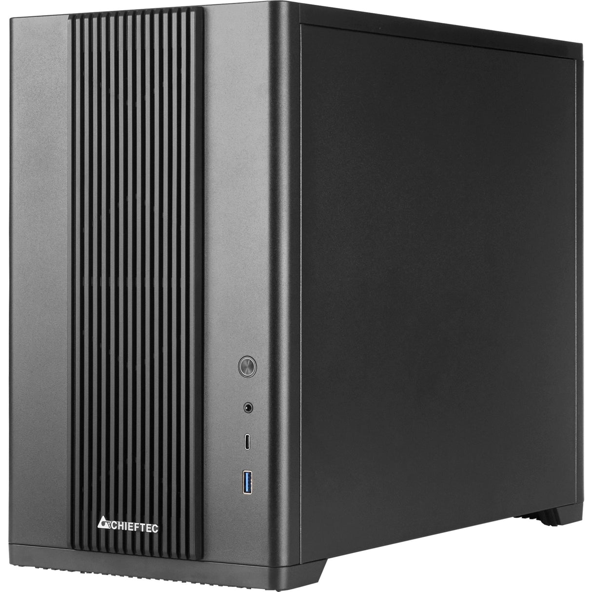 Boîtier mini tour Chieftec bx-mesh (noir | 1x USB-A | 1x USB-C | verre trempé)