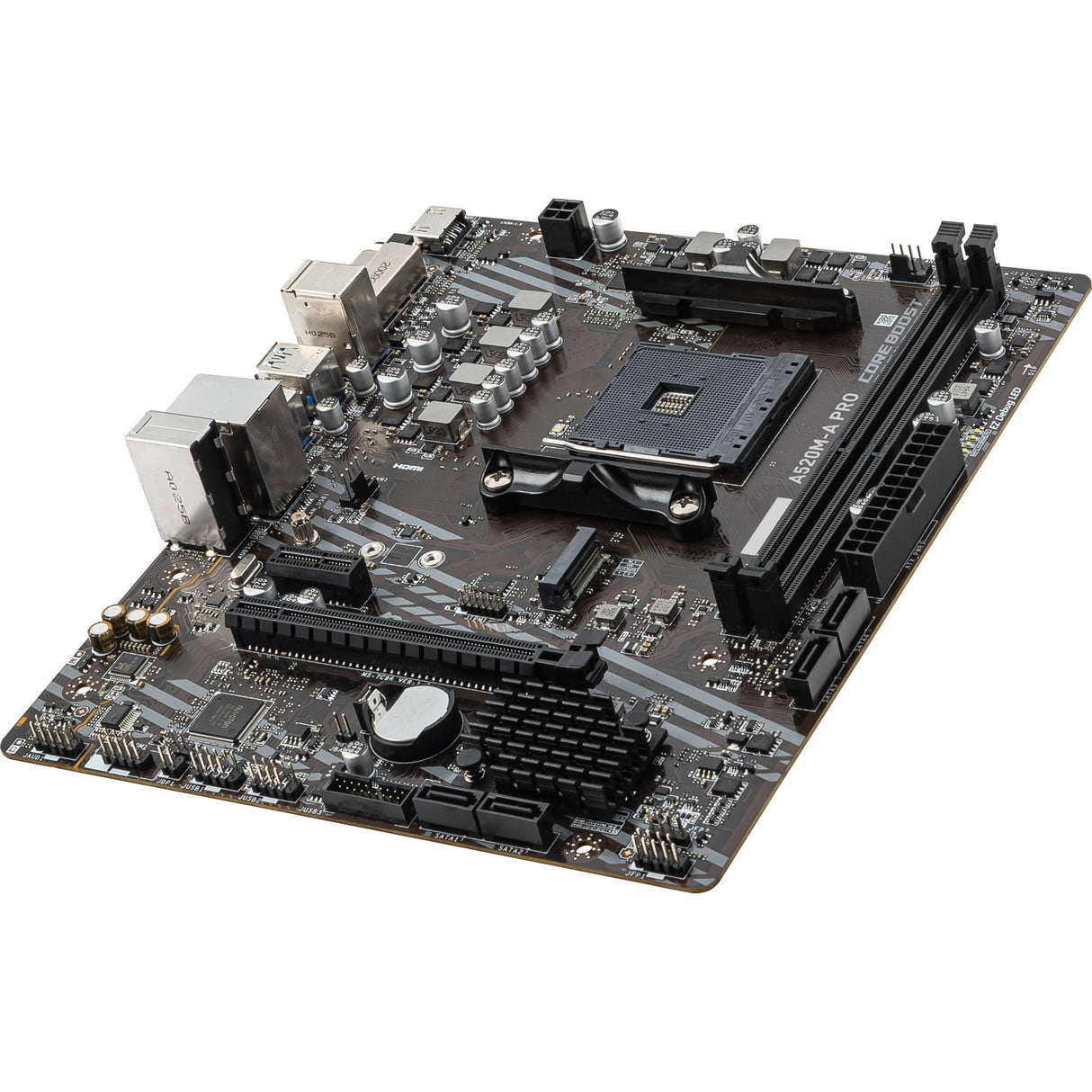 Carte mère Msi a520m-a pro socket am4 (gris noir, raid, gb-lan, son, µatx)