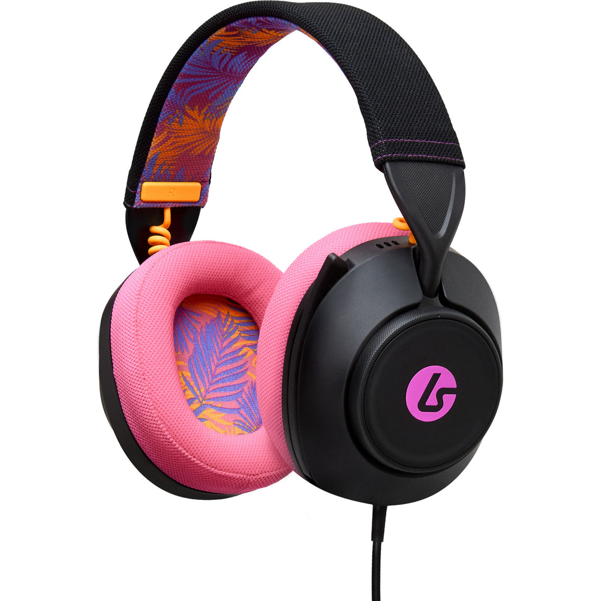 Powera Lucidsound LS10 Casque de jeu filaire – Casque de jeu supra-auriculaire de marque minuit (noir rose, Playstation 5, Playstation 4, Xbox Series X|s, Xbox One, PC, mobile)